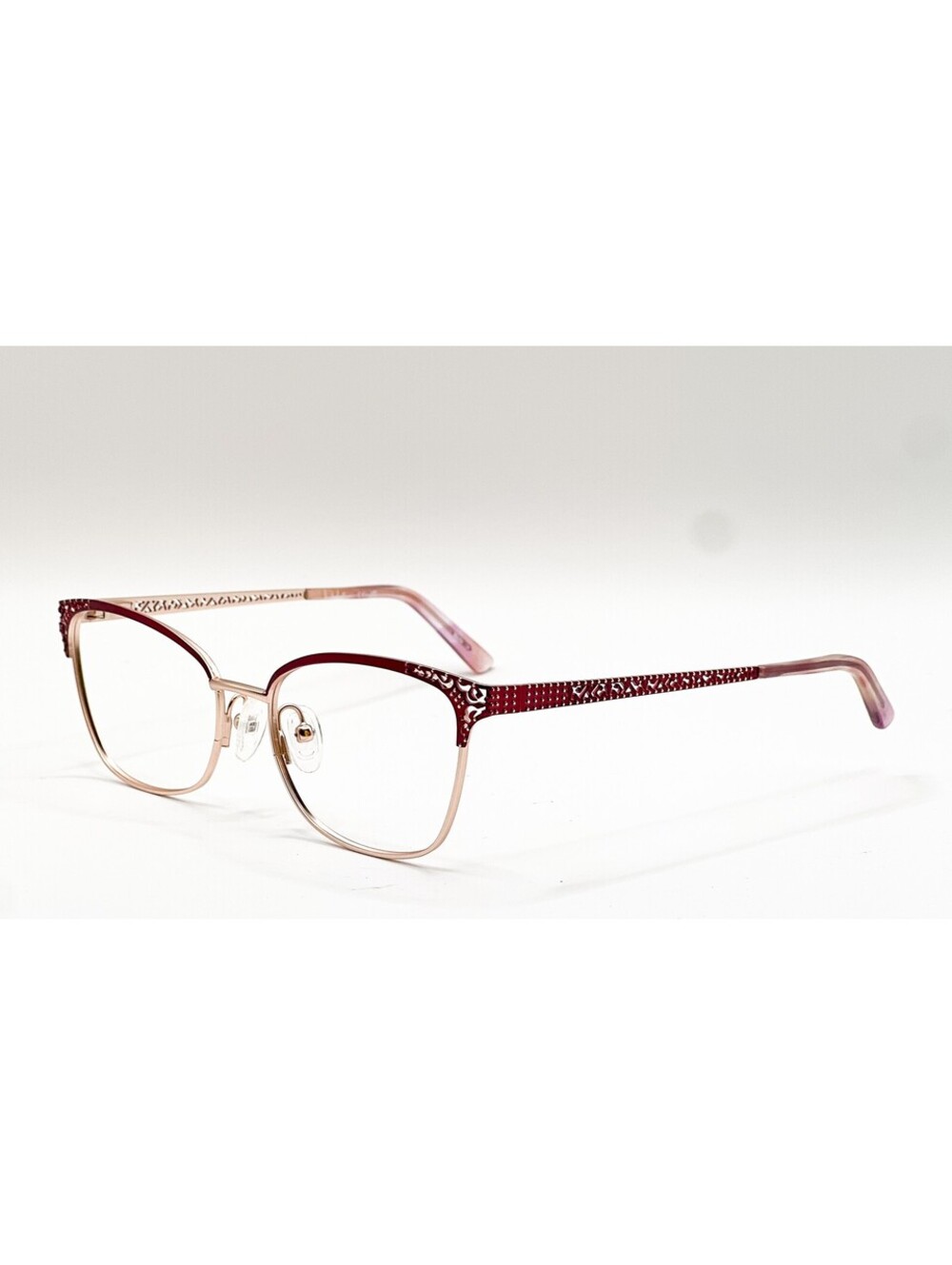 Nicole Miller Delavan C02 Rose Gold Rectangle Eyeglass Frames 52-17-135